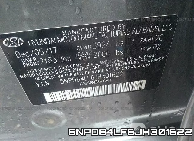 5NPD84LF6JH301622 фото 6