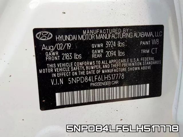 5NPD84LF6LH517778 фото 2