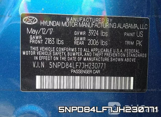 5NPD84LF7JH230771 фото 8