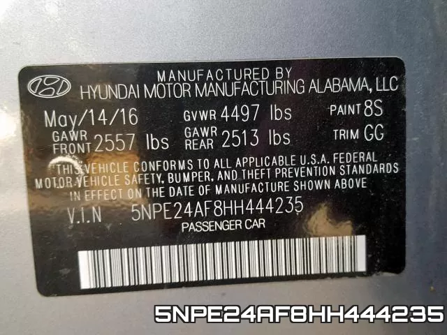 5NPE24AF8HH444235 фото 2