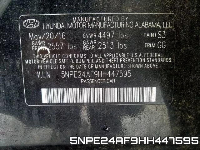 5NPE24AF9HH447595 фото 2