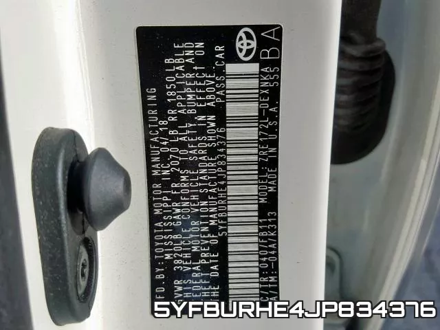 5YFBURHE4JP834376 фото 2