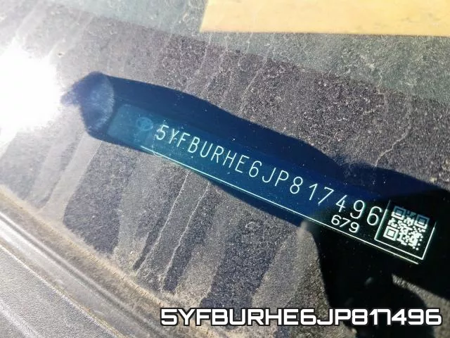 5YFBURHE6JP817496 фото 2