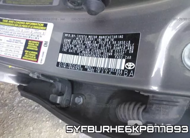 5YFBURHE6KP877893 фото 8
