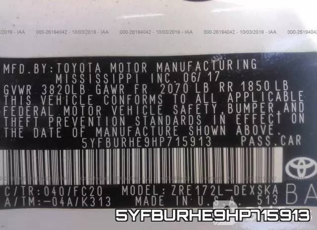 5YFBURHE9HP715913 фото 6