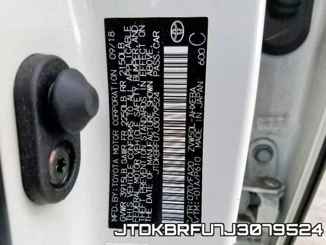 JTDKBRFU7J3079524 фото 2