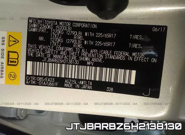 JTJBARBZ6H2138130 фото 7