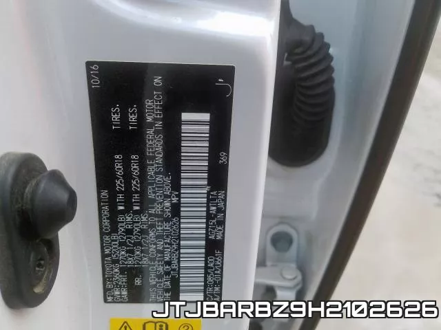 JTJBARBZ9H2102626 фото 2
