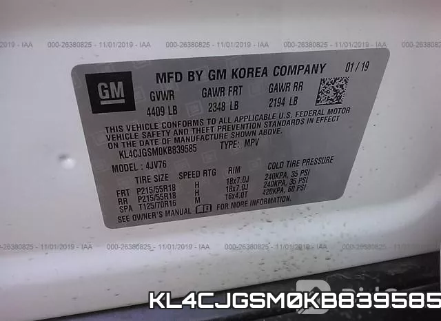 KL4CJGSM0KB839585 фото 8