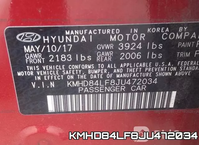 KMHD84LF8JU472034 фото 7