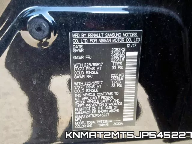 KNMAT2MT5JP545227 фото 2