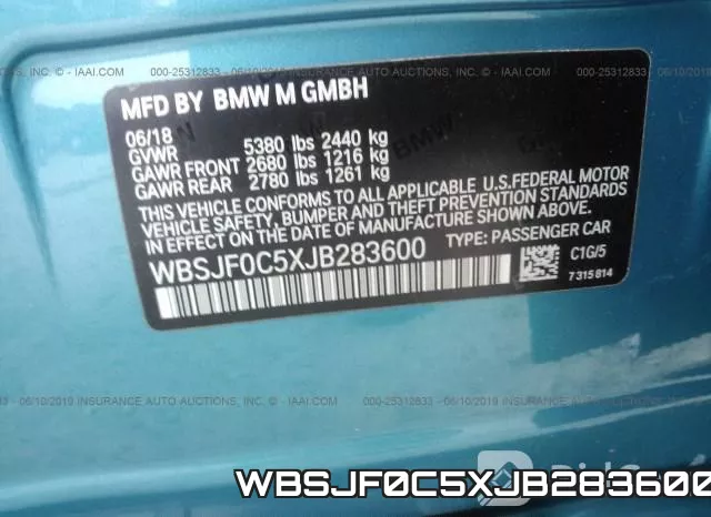 WBSJF0C5XJB283600 фото 6