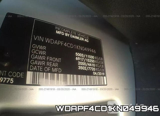 WDAPF4CD1KN049946 фото 8