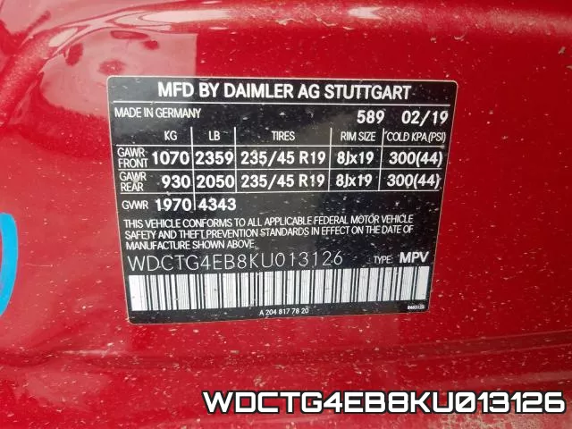 WDCTG4EB8KU013126 фото 2
