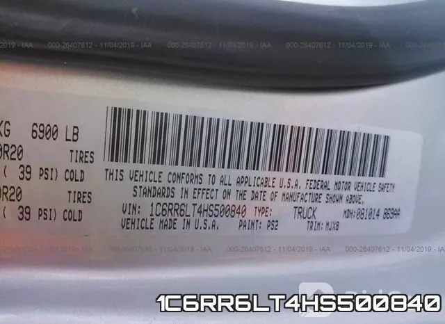 1C6RR6LT4HS500840 фото 5