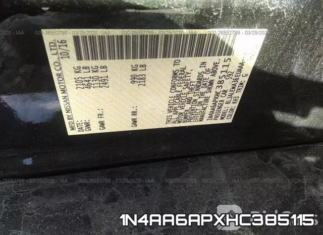 1N4AA6APXHC385115 фото 6