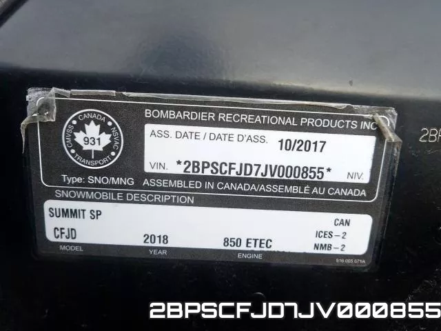 2BPSCFJD7JV000855 фото 2