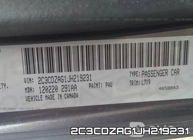 2C3CDZAG1JH219231 фото 6