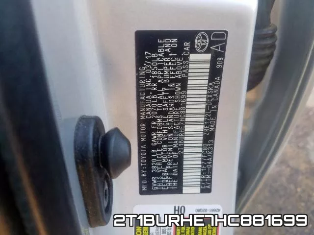 2T1BURHE7HC881699 фото 2
