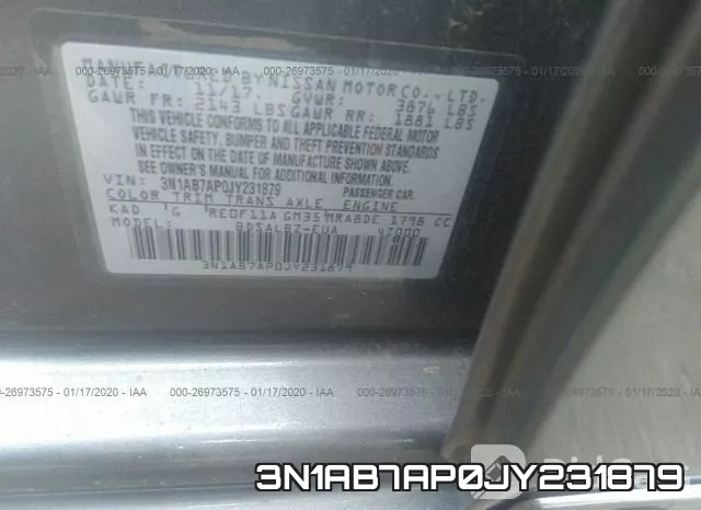 3N1AB7AP0JY231879 фото 4
