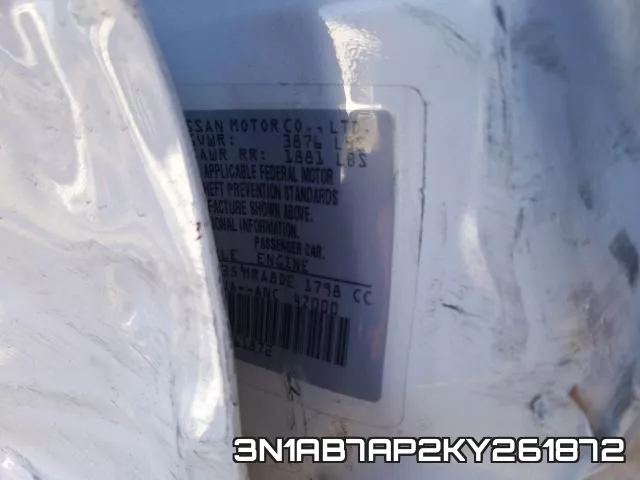 3N1AB7AP2KY261872 фото 2