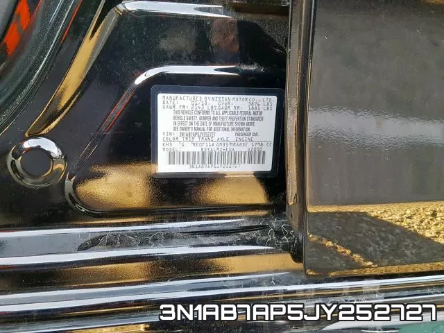 3N1AB7AP5JY252727 фото 2