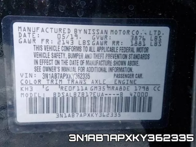 3N1AB7APXKY362335 фото 2