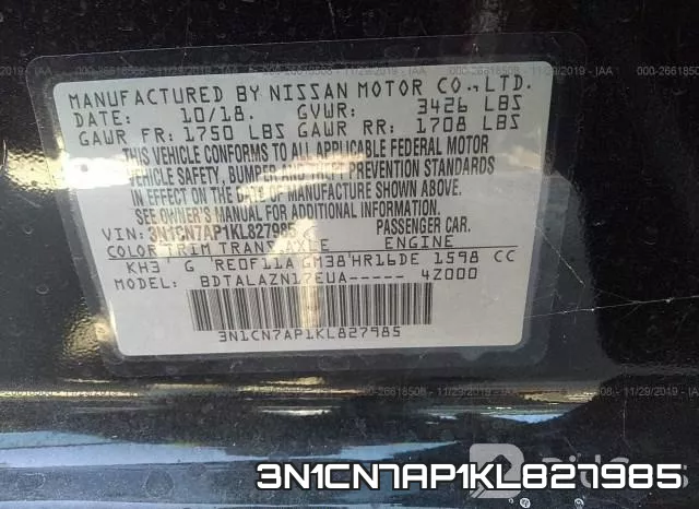 3N1CN7AP1KL827985 фото 9