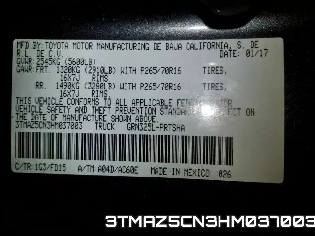 3TMAZ5CN3HM037003 фото 2