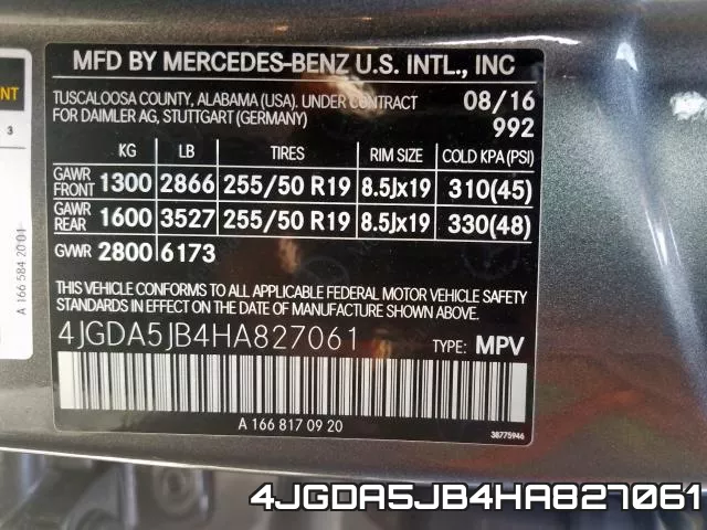 4JGDA5JB4HA827061 фото 2