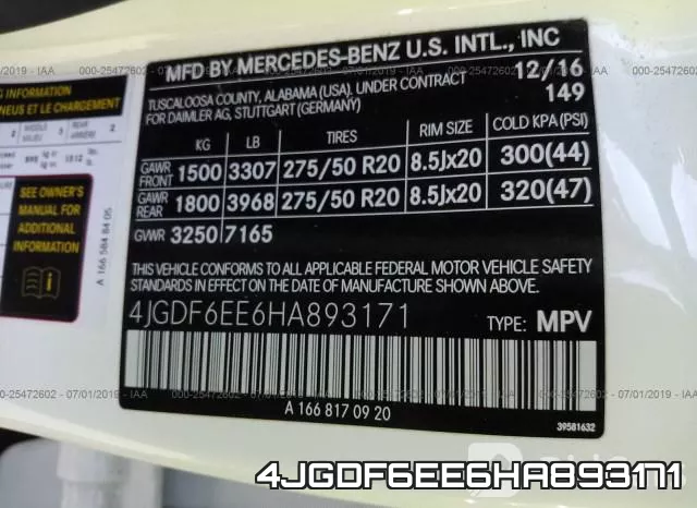 4JGDF6EE6HA893171 фото 6