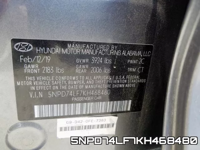 5NPD74LF7KH468480 фото 2