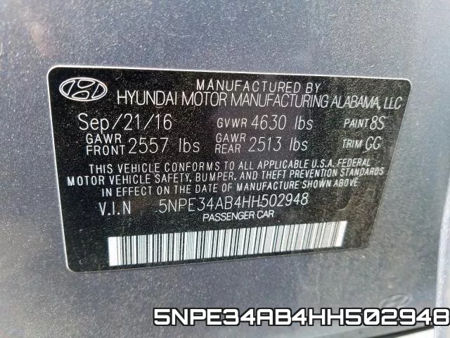 5NPE34AB4HH502948 фото 2