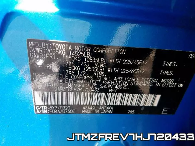 JTMZFREV7HJ720433 фото 2