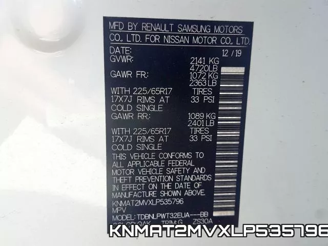 KNMAT2MVXLP535796 фото 2