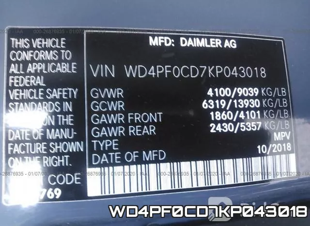 WD4PF0CD7KP043018 фото 6