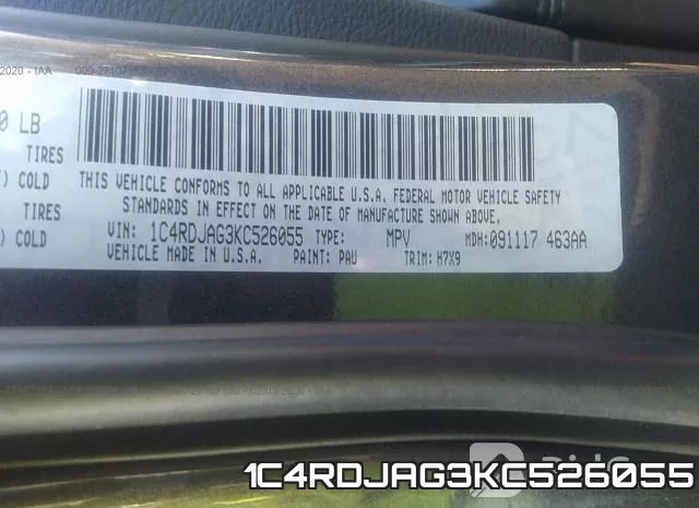 1C4RDJAG3KC526055 фото 6