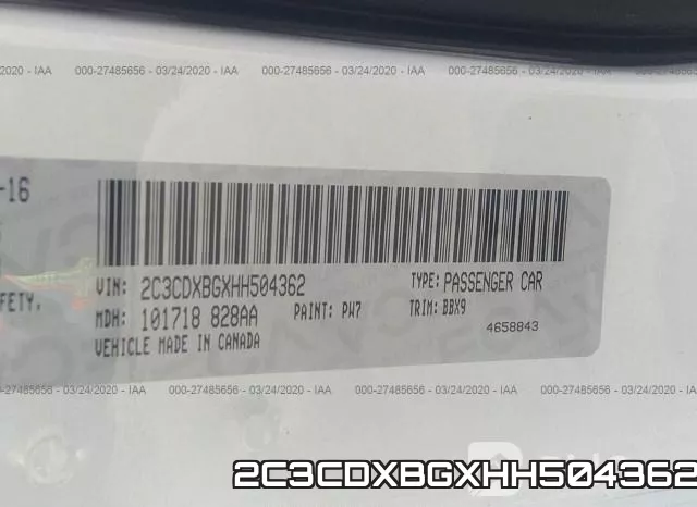 2C3CDXBGXHH504362 фото 6