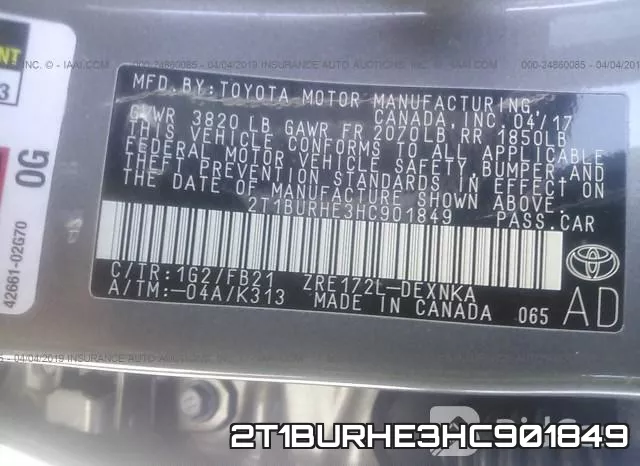 2T1BURHE3HC901849 фото 6