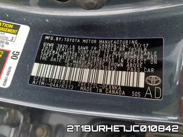 2T1BURHE7JC010842 фото 2