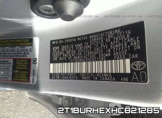 2T1BURHEXHC821285 фото 10
