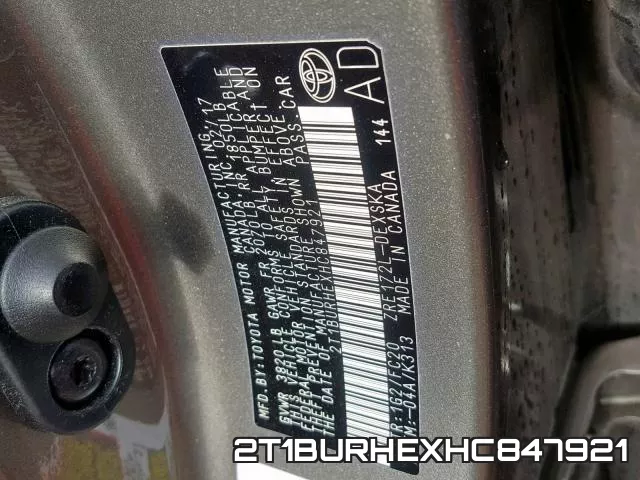 2T1BURHEXHC847921 фото 2
