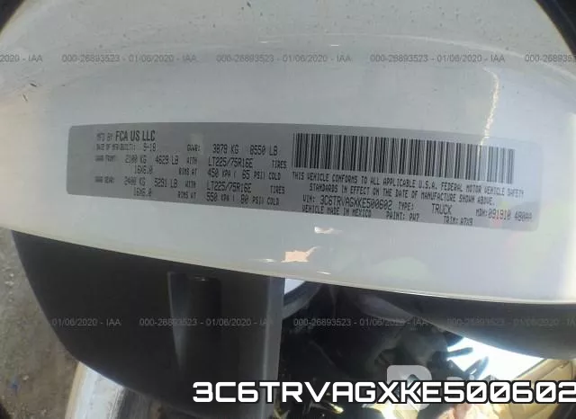 3C6TRVAGXKE500602 фото 7