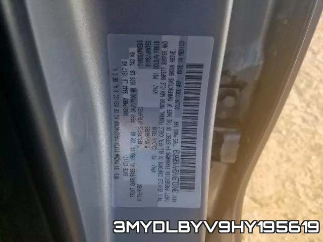 3MYDLBYV9HY195619 фото 2
