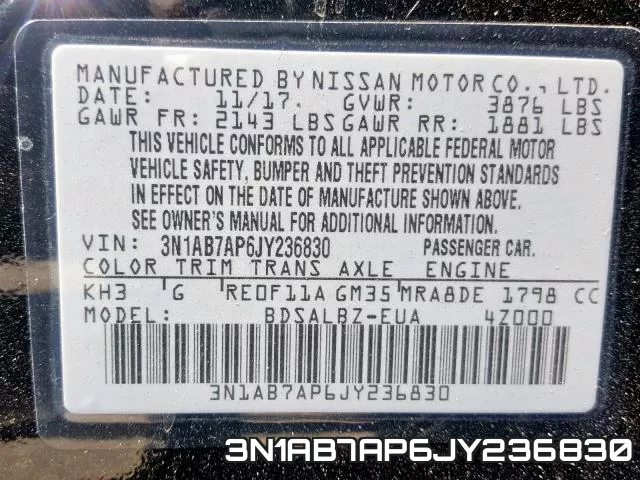 3N1AB7AP6JY236830 фото 2