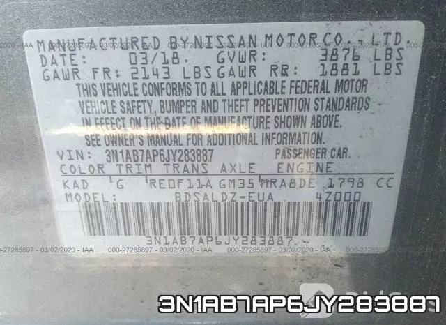 3N1AB7AP6JY283887 фото 6