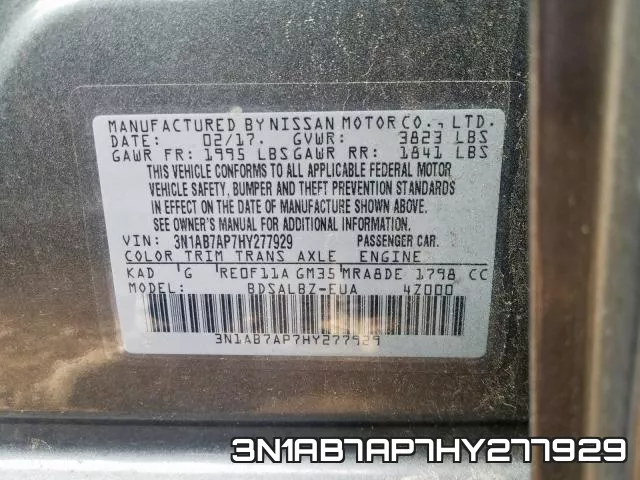3N1AB7AP7HY277929 фото 2