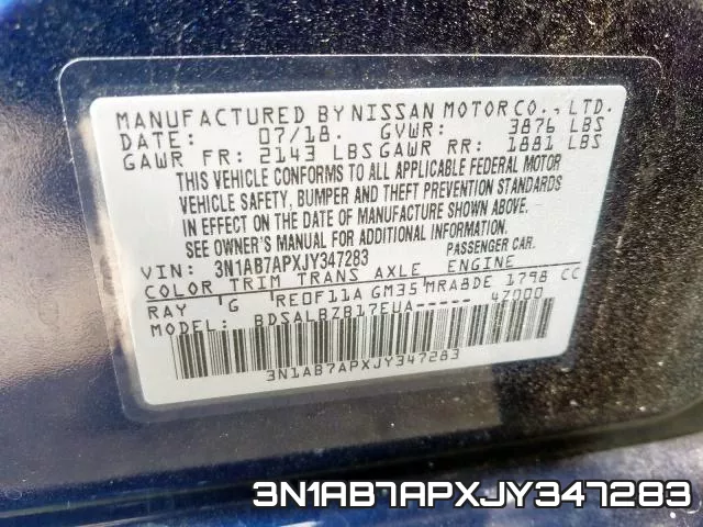 3N1AB7APXJY347283 фото 2