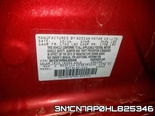 3N1CN7AP0HL825346 фото 2