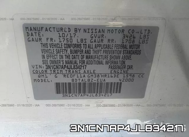 3N1CN7AP4JL834217 фото 6